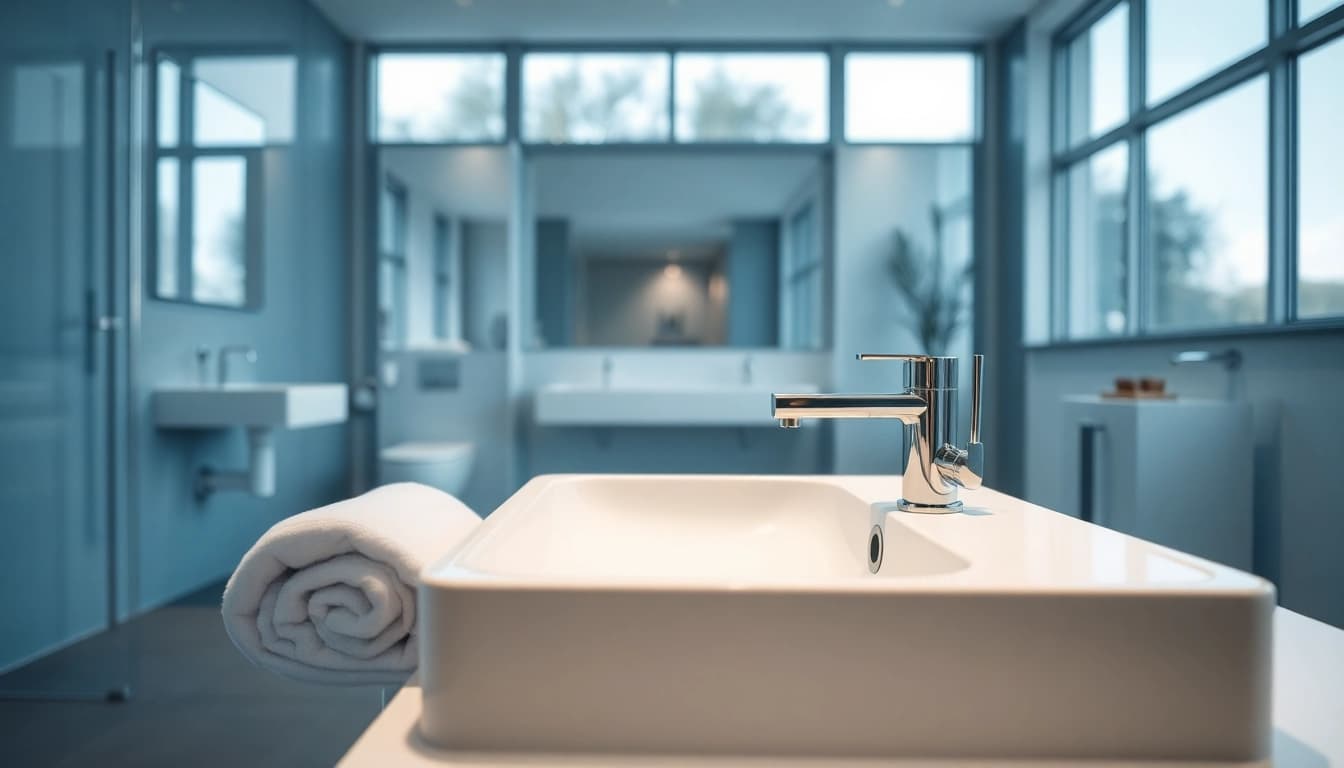 Installations von sonni sanitär im modernen Bad-Design zeigen Eleganz und Funktionalität.