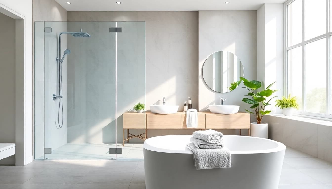 Transform your bathroom with stunning semi-frameless shower screens that highlight elegance and modern design.