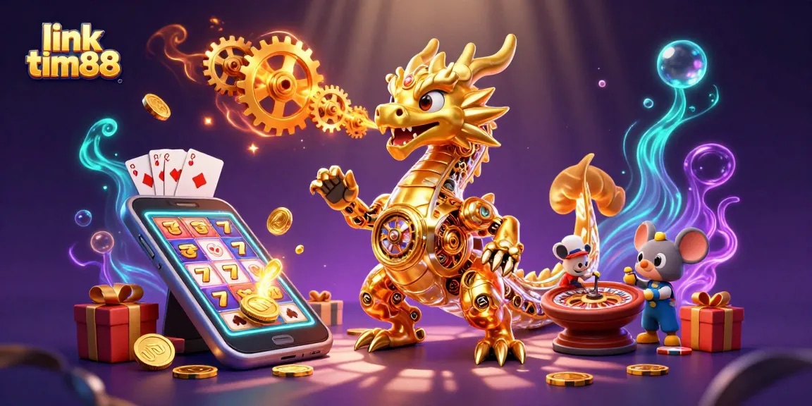 Experience thrilling gameplay with the link tim88 casino's captivating golden dragon illustration.
