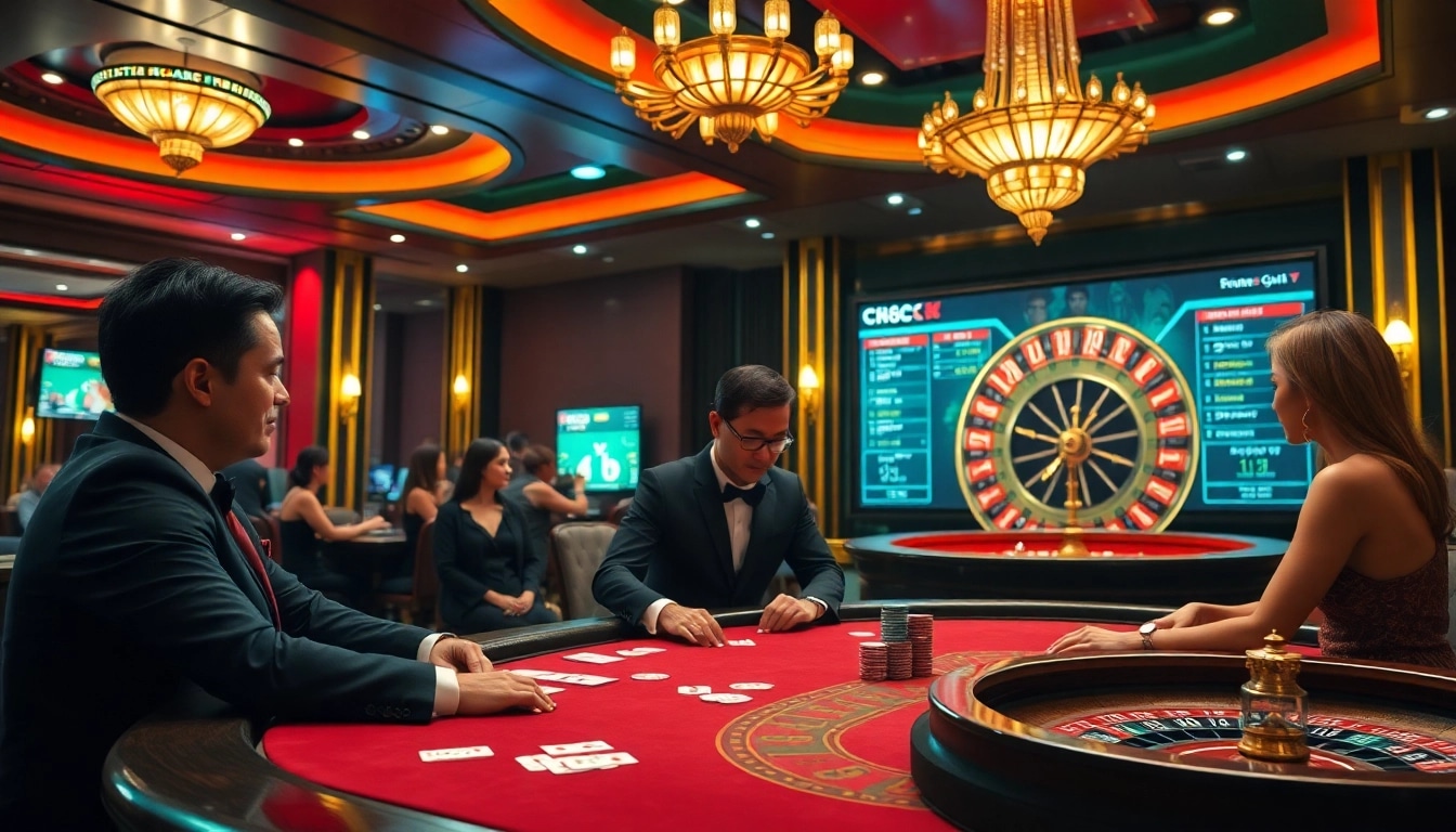 Active players enjoy a thrilling game at Nhà cái C168's sophisticated casino tables.