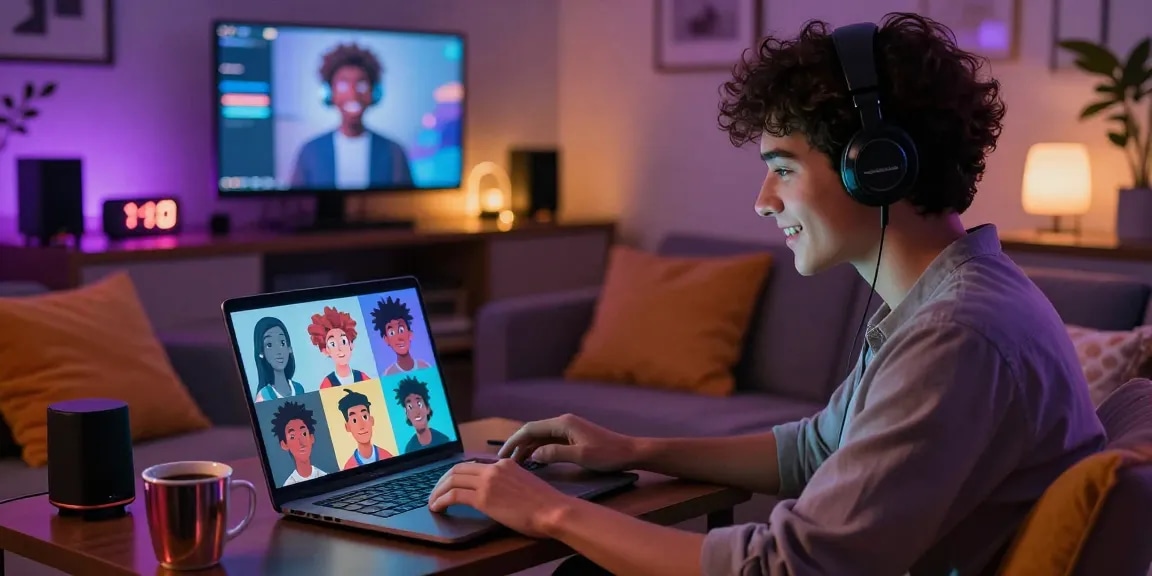 Engaging character ai nsfw chat scene with vibrant avatars and cozy atmosphere.
