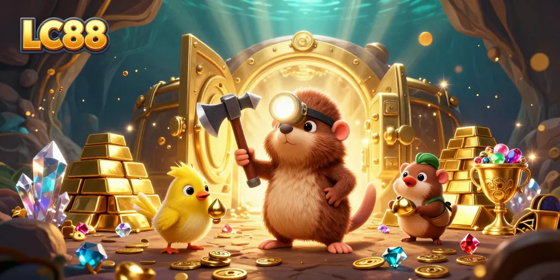 Experience thrilling gameplay at LC88 with dynamic treasure-hunting adventures featuring treasure hunter mole and canary.
