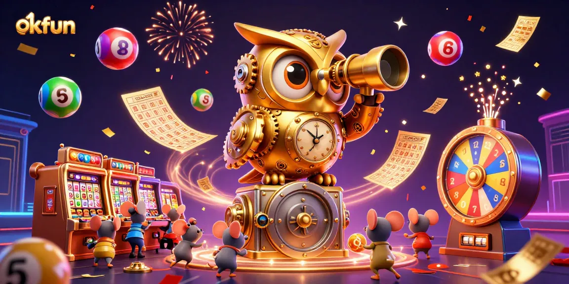 Experience the thrill at okfun with golden casino elements and vibrant gaming action.
