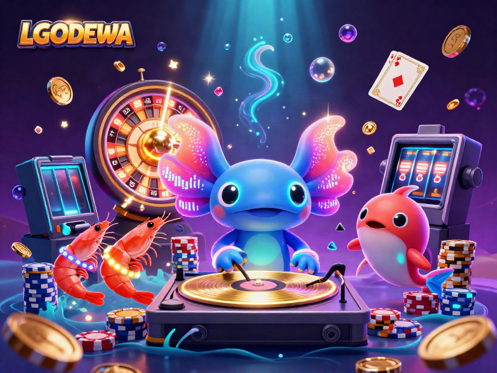 Experience dynamic gaming with LGODEWA's vibrant underwater casino scene featuring unique characters and elements.