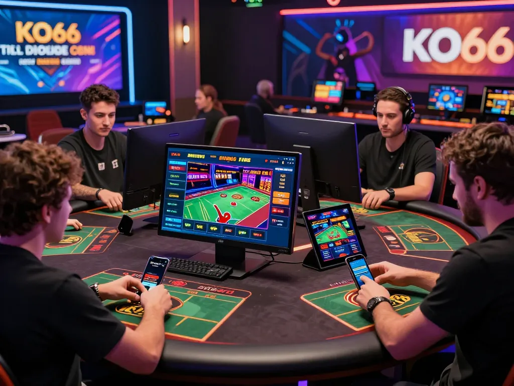 Experience the excitement of KO66 online gaming with players engaging in sports betting and live casinos.