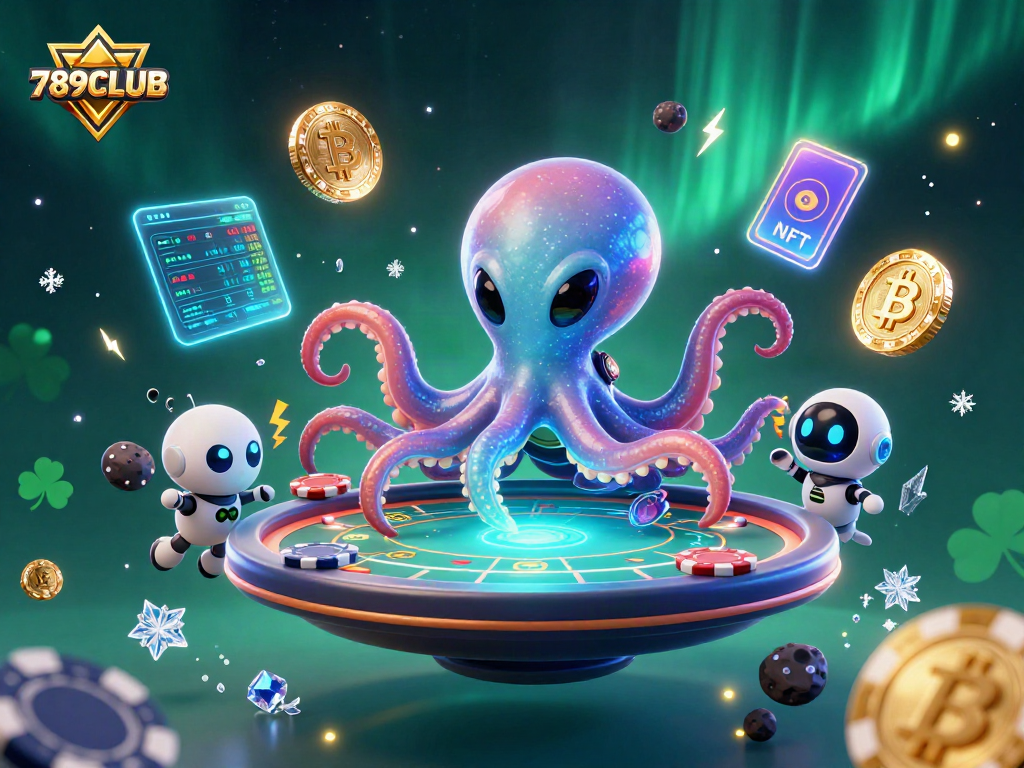 Join the excitement at 789CLUB with thrilling poker action amidst vibrant cosmic elements!