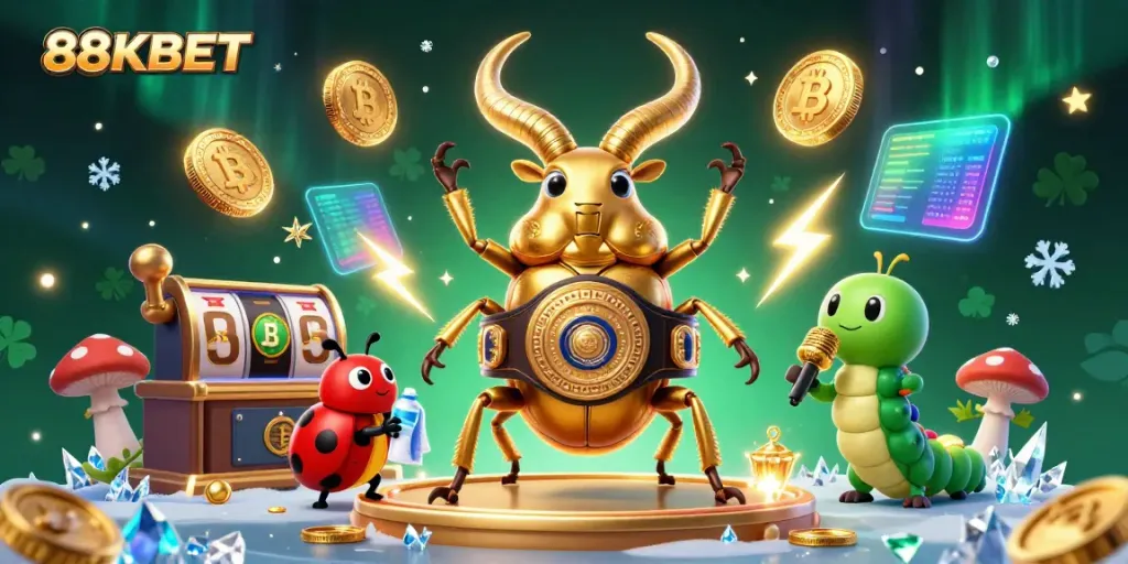 Experience exhilarating gameplay with 88KBET's dynamic slot games featuring vibrant characters and crypto elements.