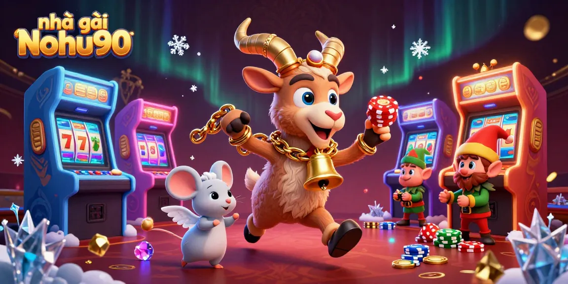 Experience the excitement at nhà cái Nohu90 with lively casino characters and vibrant gaming elements.