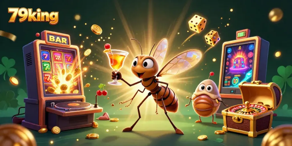 Experience the vibrant world of 79king with dynamic casino elements and characters in an action-packed scene.