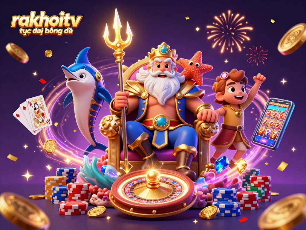 Experience rakhoitv trực tiếp bóng đá with vibrant casino elements and dynamic characters in stunning detail.