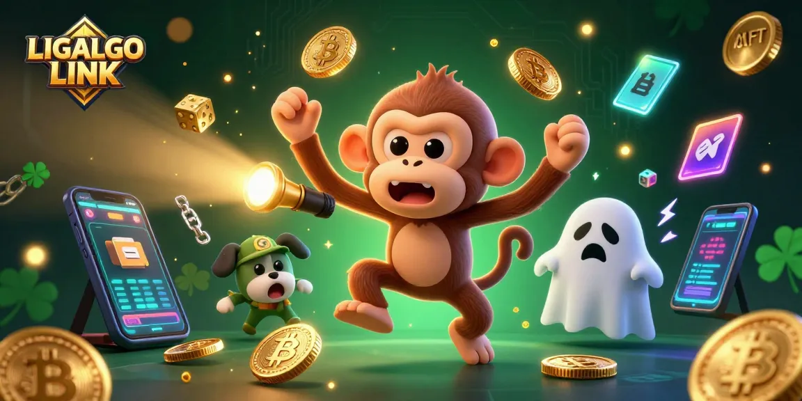Experience LIGALGO LINK with a playful poltergeist monkey and tracking puppy in a haunted casino.