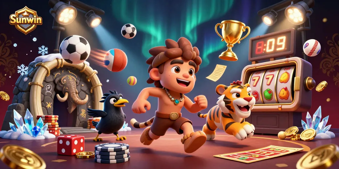 Sunwin delivers captivating casino action featuring a prehistoric duo, sports elements, and rich 3D visuals.