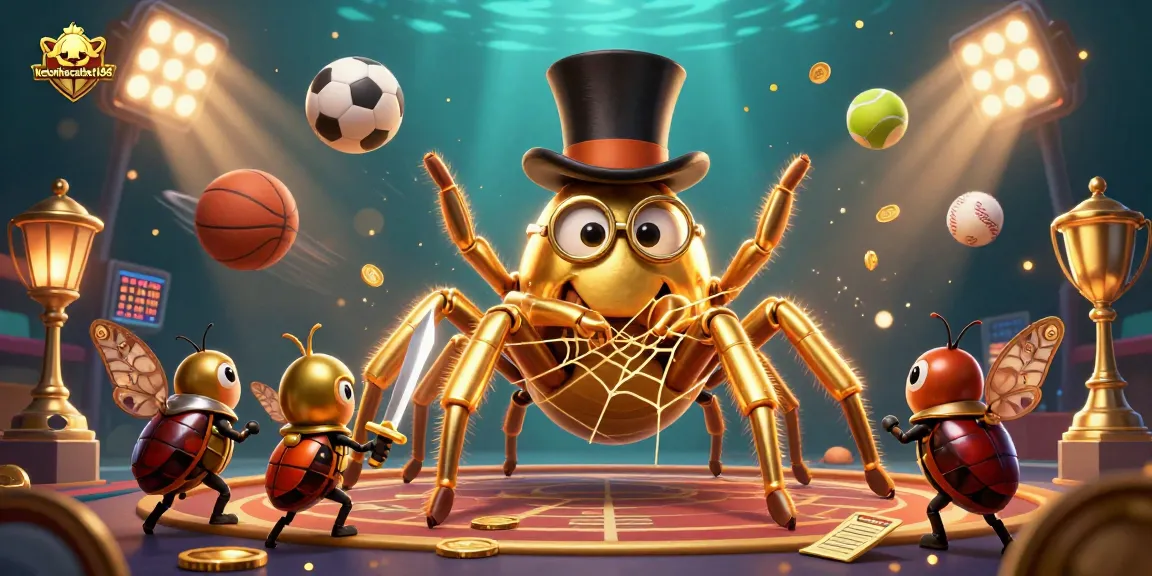 Engage in exciting games at keonhacaibet188 with a vibrant 3D casino scene showcasing dynamic sports betting elements.