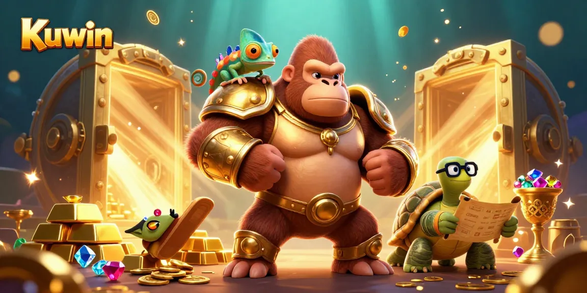 Spin the reels with Kuwin's vibrant casino atmosphere and dynamic characters, celebrating wealth and luck.