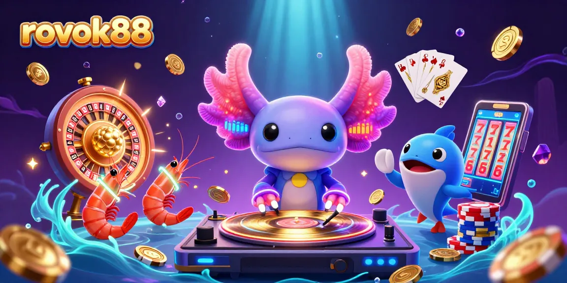 Experience excitement with rokok88, featuring vibrant casino elements and underwater party scene.