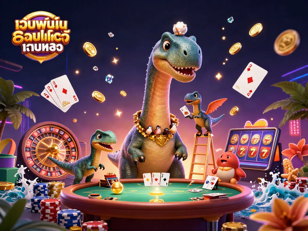 การเล่นเกมที่เว็บพนันออนไลน์ เว็บตรง กับตัวละครการ์ตูน 3D ในคาสิโน