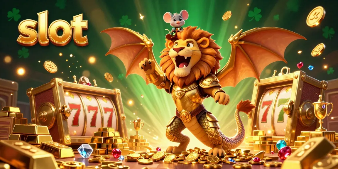 Spin the reels to win with dynamic slot elements and a triumphant chimera gaining treasures.