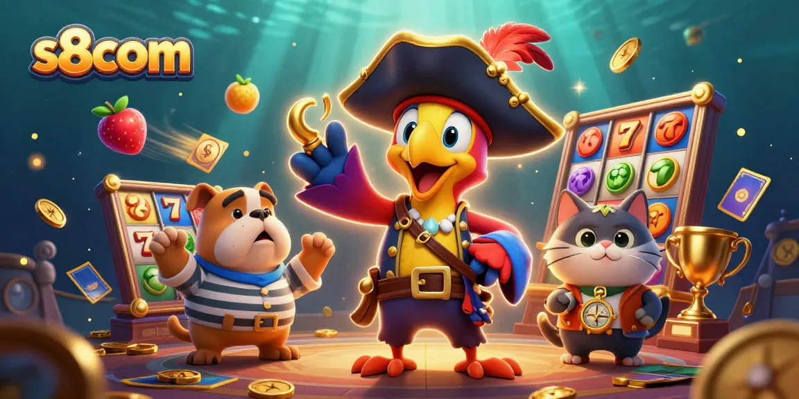Engage with thrilling slots and jackpots at s8com, featuring an action-packed casino scene.
