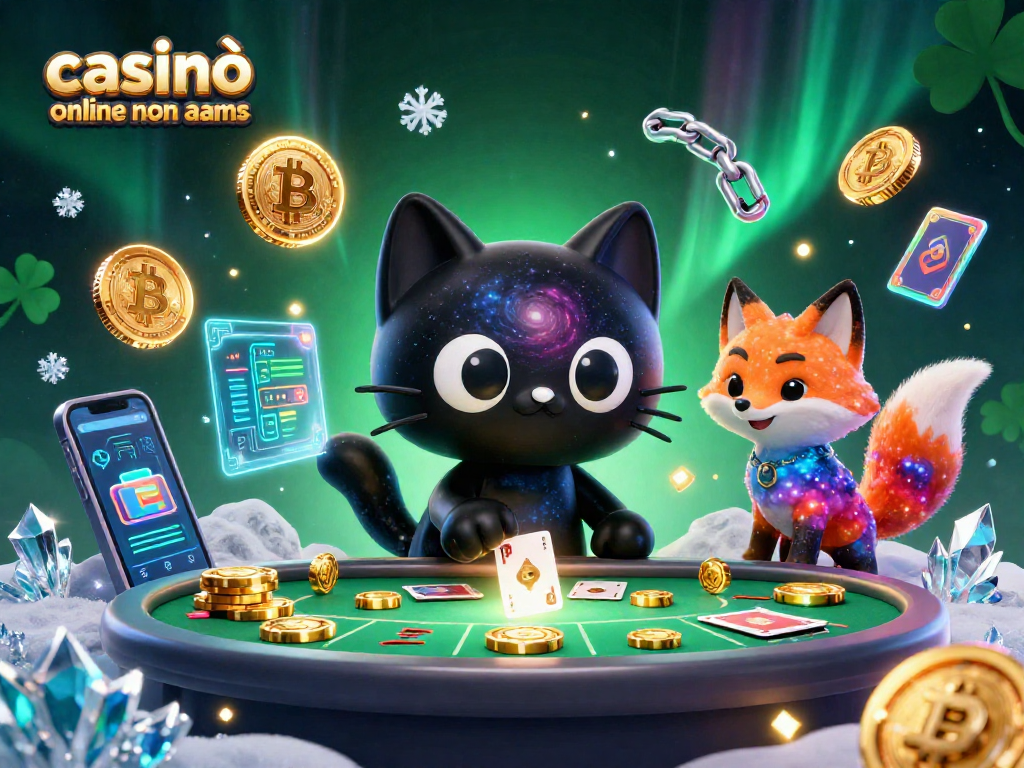 Gioca ai casinò online non aams con il gatto buco nero e la volpe nebulosa al tavolo da gioco.