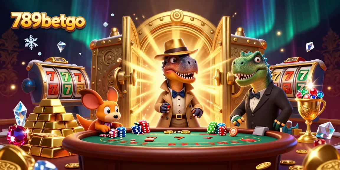 Experience the thrill of 789betgo as a velociraptor card counter sneaks gems in a vibrant casino