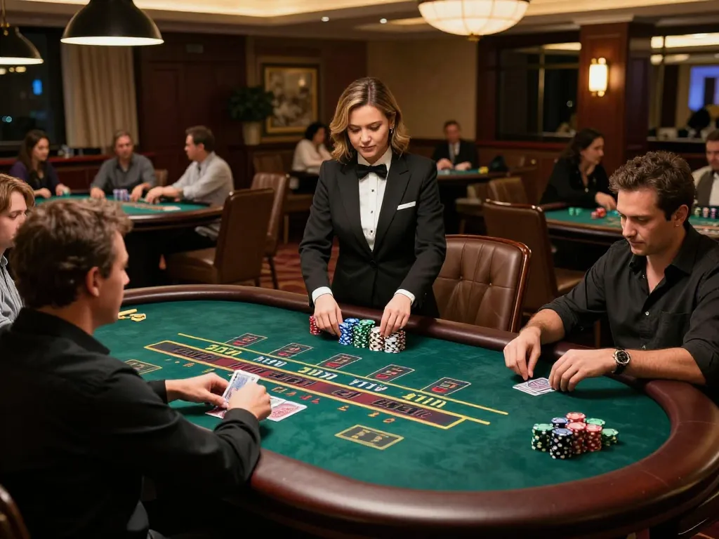 Players enjoying a thrilling blackjack session at QQ88 com live dealer casino, showcasing dynamic gameplay.