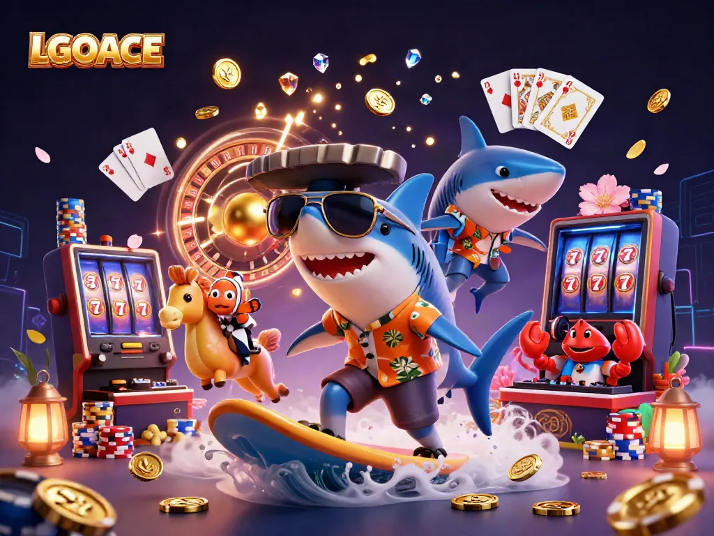 Experience exciting gambling adventures with LGOACE: a vibrant underwater casino scene.