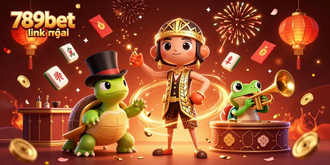 Experience dynamic play with 789bet link mới featuring a lively gambling scene filled with vibrant characters and festive elements.