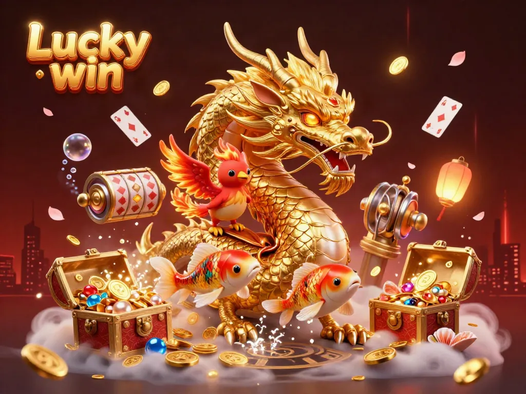 Experience the thrill of winning big at Lucky win with golden coins and exciting game elements.
