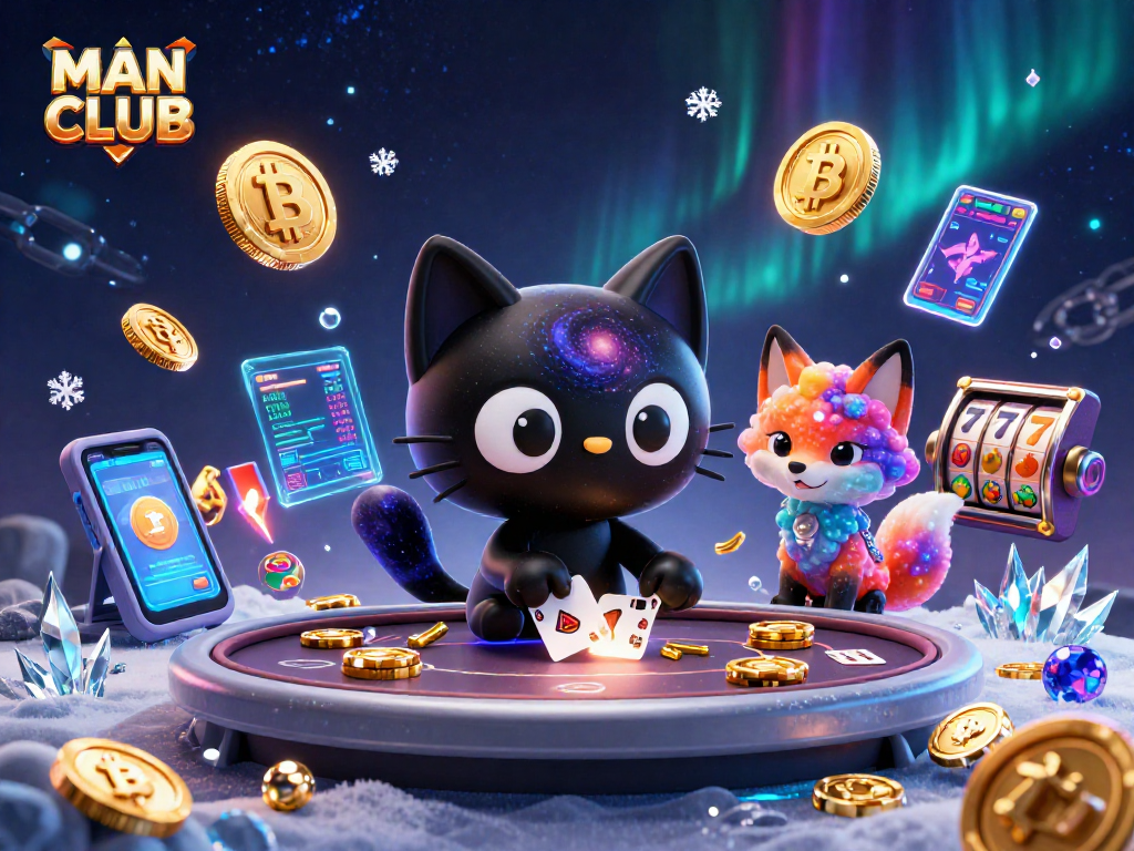 Experience the MAN CLUB gaming excitement with a cosmic casino theme featuring unique characters.