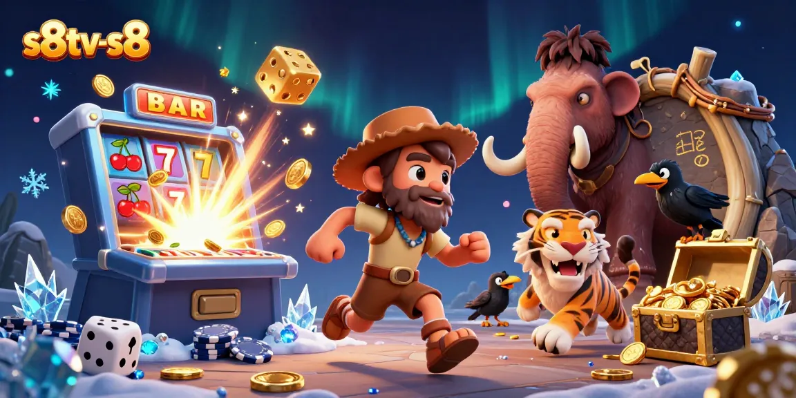 Experience exciting gameplay at s8tv-s8 with a lively casino scene featuring animated characters and vibrant game elements.
