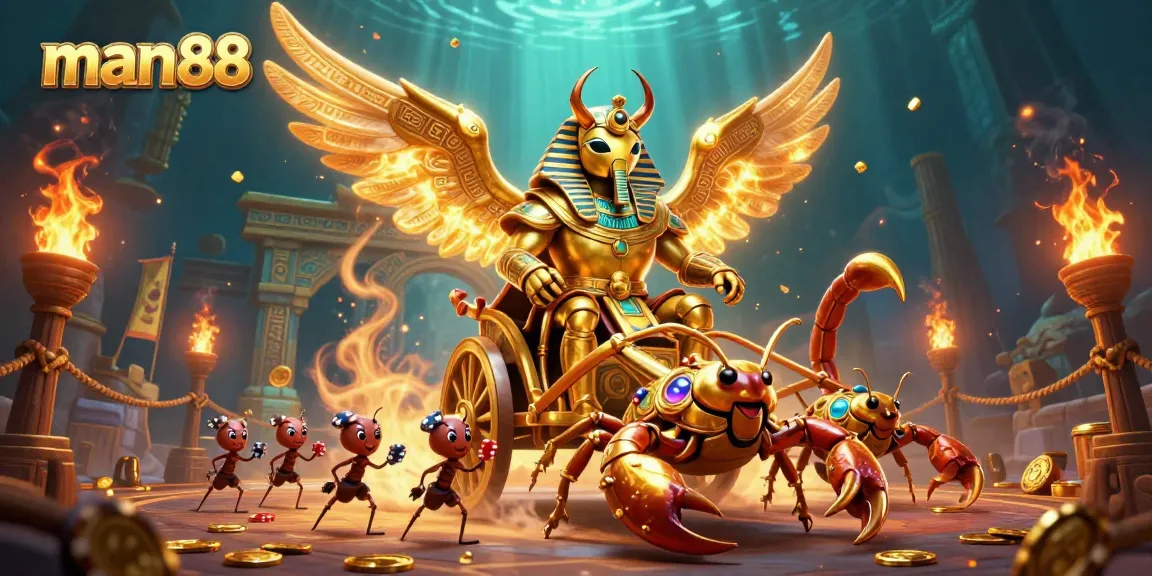 Engage with exciting man88 gaming visuals featuring vibrant 3D casino elements and characters.