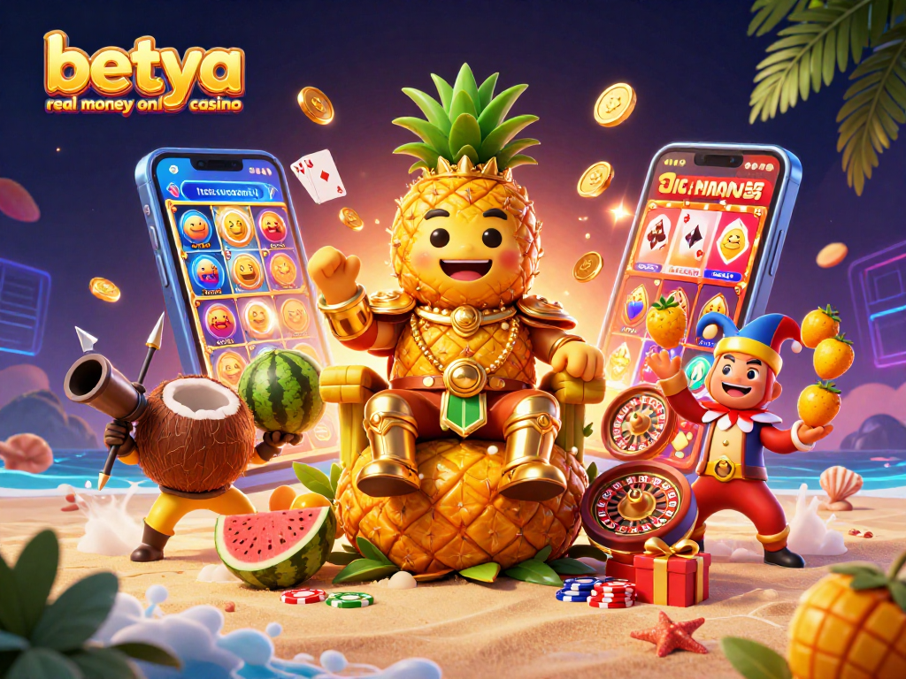 Experience the excitement of betya real money online casino with vibrant gaming elements and lively characters.