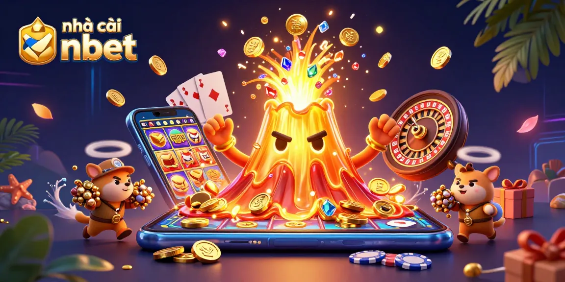 Activate your luck at nhà cái nbet with a stunning 3D treasure eruption casino scene!
