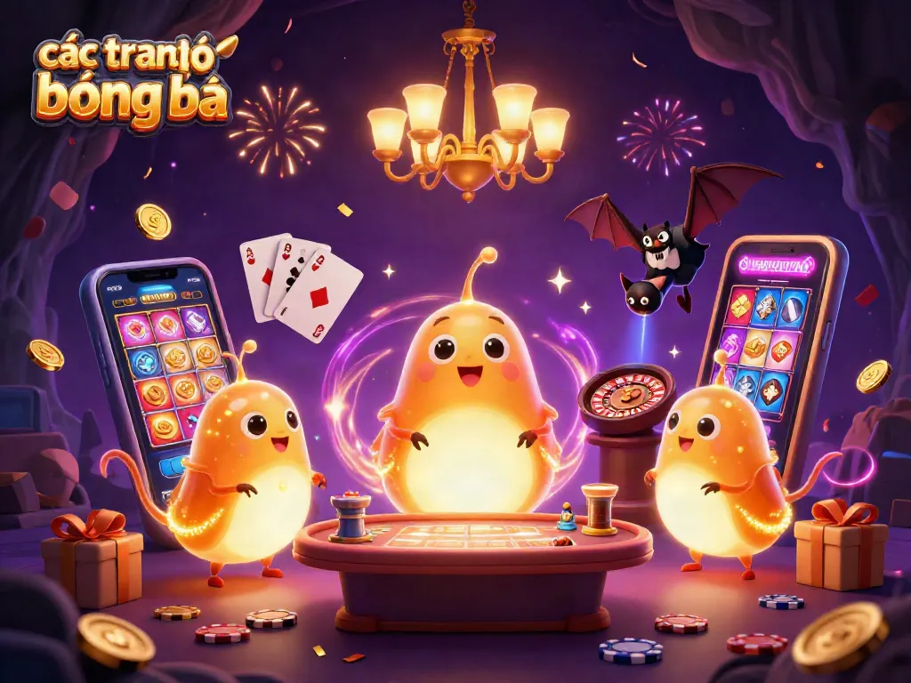 Các trang cá độ bóng đá với đội đom đóm 3D tuyệt đẹp trong casino ánh sáng, mời gọi người chơi.