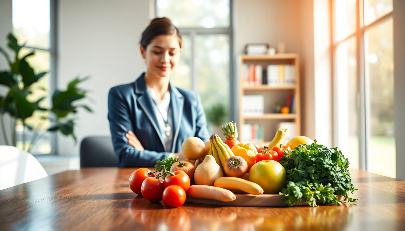 Nutritionniste Lausanne préparant une consultation saine avec des fruits frais.
