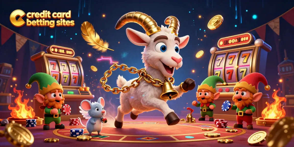 Experience thrilling action at credit card betting sites with Krampus and mischievous elves in a dynamic casino scene.