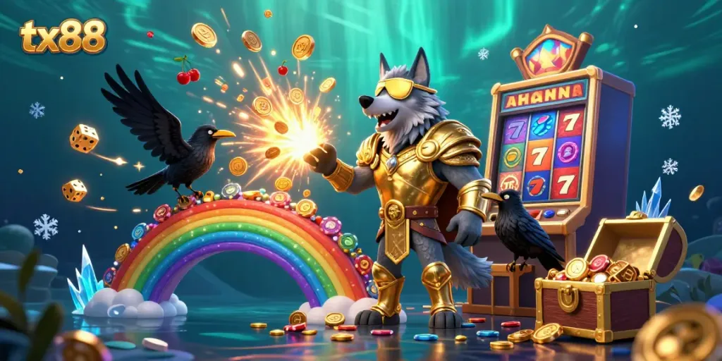 Experience the magic of tx88 with thrilling casino scenes, vibrant symbols, and engaging gameplay.
