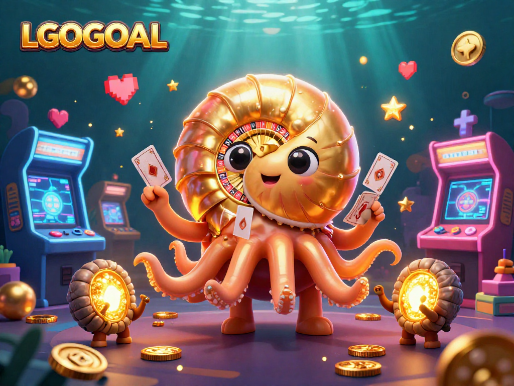 Spin with LGOGOAL's exhilarating jackpot reels surrounded by glowing 3D gaming elements.