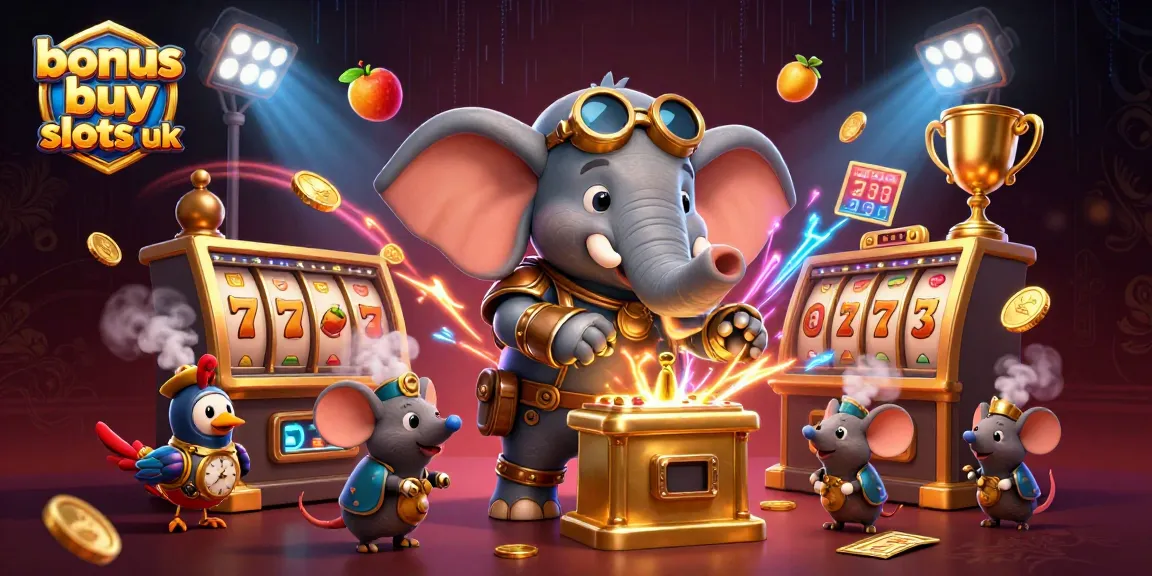 Engage with bonus buy slots uk featuring a steampunk elephant and dynamic slot elements.