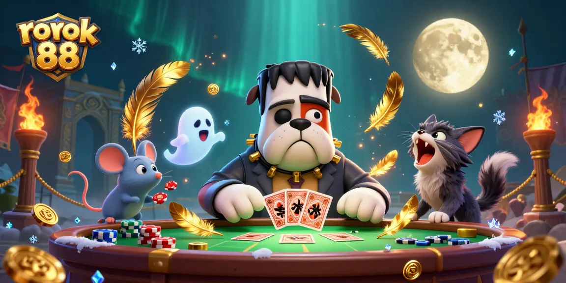 Experience thrilling gaming action with rokok 88 at a spooky casino table featuring a unique monster deal.