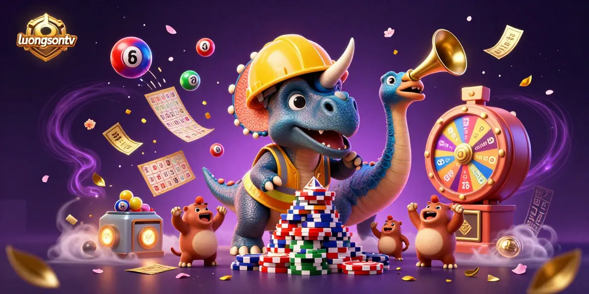 Experience thrilling gambling action with luongsontv's vibrant 3D casino illustration showcasing dynamic elements and cheerful characters.