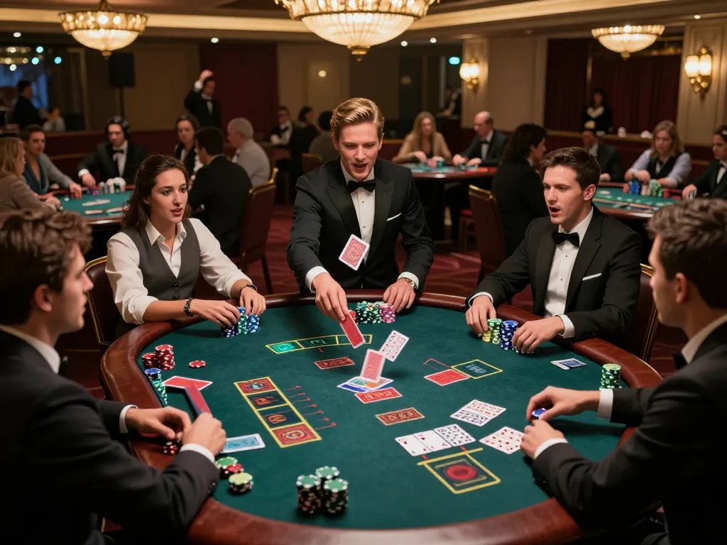 Experience high-energy moments with rokok88 rtp during an exciting blackjack game at a luxury casino.
