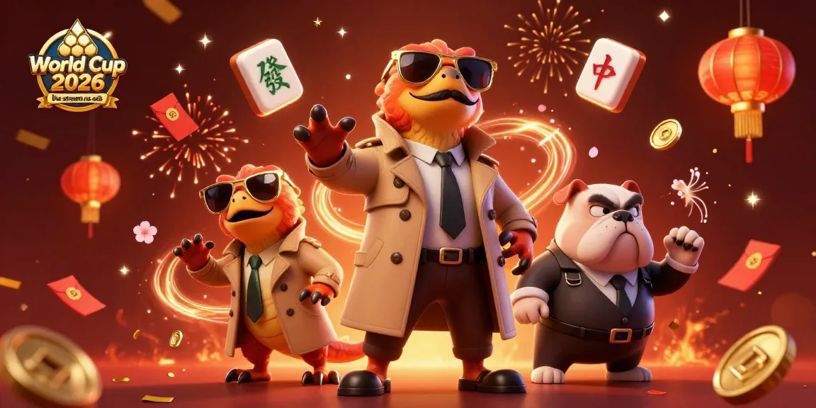 Experience the excitement of World Cup 2026 live stream no ads with raptors in a trench coat entering a casino lounge.