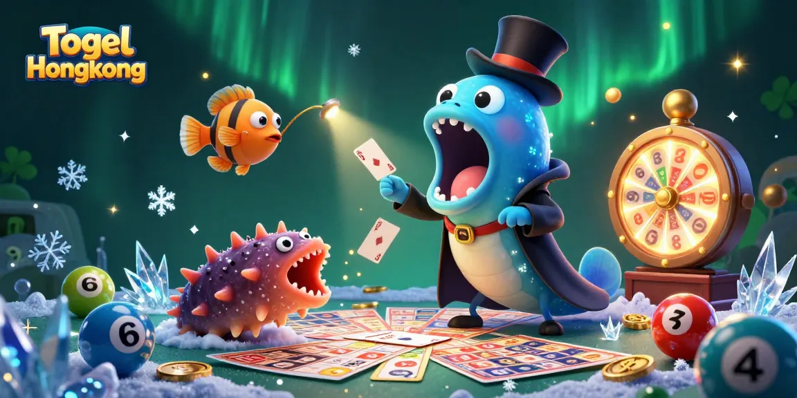 Togel Hongkong celebrates with lottery balls and a magical scene of sea creatures performing tricks