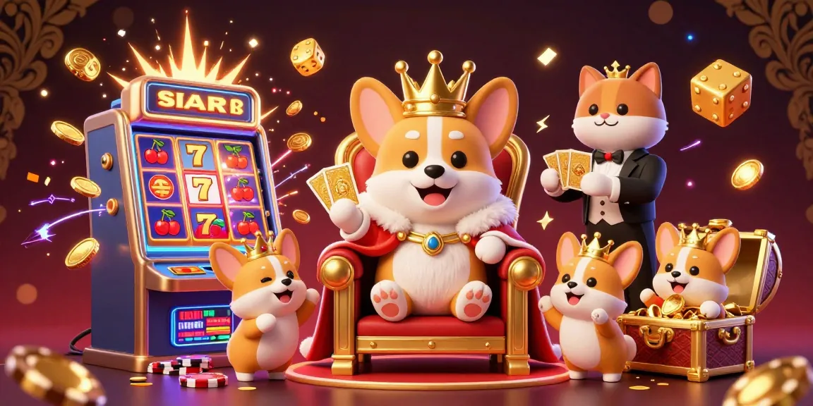 Experience thrilling wins with lucky88 in a vibrant 3D cartoon casino atmosphere filled with joyful characters.
