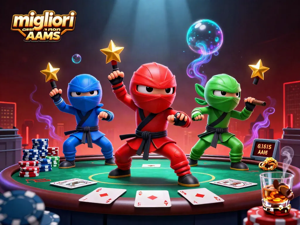 Scopri i migliori casino non AAMS con una squadra di ninja camaleonti in azione.
