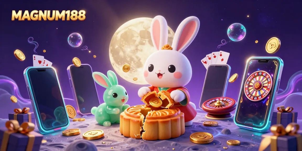 Experience the thrill of MAGNUM188 with captivating casino-themed illustration.
