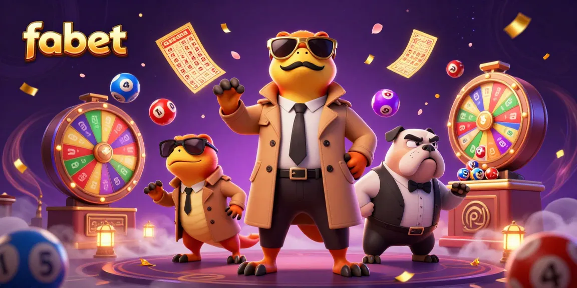 fabet offers unique lottery gaming experiences with colorful balls bouncing around cartoon raptors and a bulldog bouncer.