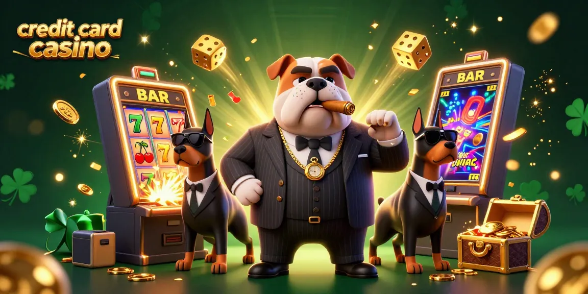 Engage in thrilling gameplay at a credit card casino with 3D characters and vibrant casino elements.