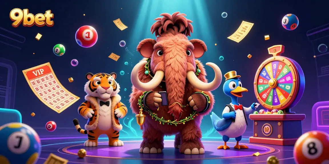 Experience thrilling gameplay with 9bet's vibrant lottery scene featuring dynamic characters.